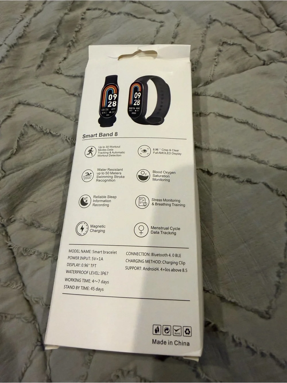 M8 Smart Band 8 Blood Pressure Heart Rate Fitness Tracker Bracelet